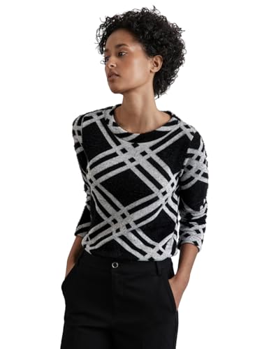 STREET ONE Damen A322234 Flauschiges Langarmshirt, Schwarz, 38 EU von Street One