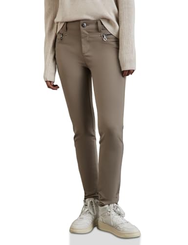 STREET ONE Damen A377991 Hose Mit Zipper Details, Ashen Maple Beige, 36W / 30L EU STREET ONE Damen A377991 Hose Mit Zipper Details, Ashen Maple Beige, 36W / 30L EU von Street One