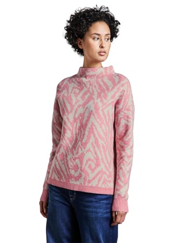 STREET ONE Damen A303150 Jaquard-Pullover, Sugar Coral Mel., 42 EU von STREET ONE