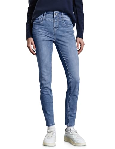 Street One Damen A378133 Jeans im Slim Fit, Light Blue Wash, 32W / 28L von Street One