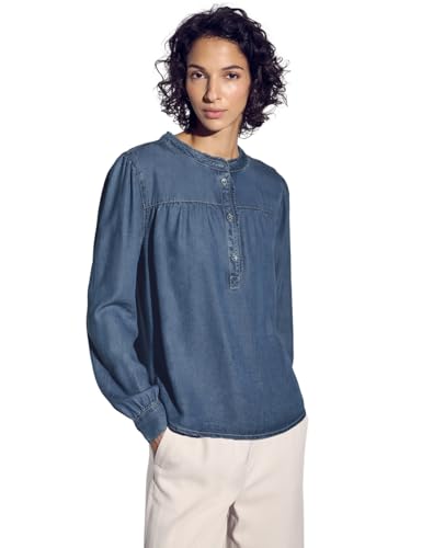 STREET ONE Jeansbluse mit Rüschen von STREET ONE