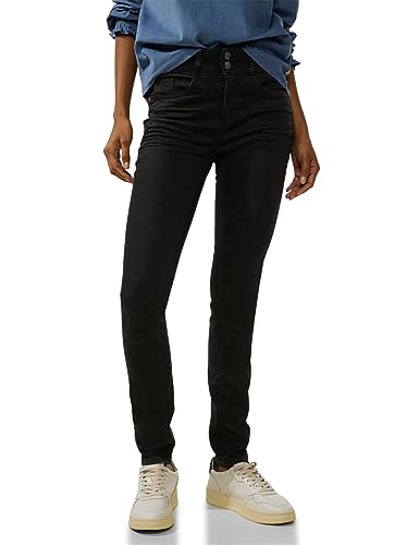 Street One Damen Style York Jeanshose Slim und High, Black Rinsed wash, 25W / 30L von Street One