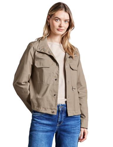 STREET ONE Damen A212577 Kurze Jacke Mit Stehkragen, Safari Beige, 46 EU von STREET ONE