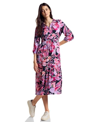STREET ONE Damen A144009 Midikleid Mit Print, Magnolia Pink, 36 EU von STREET ONE