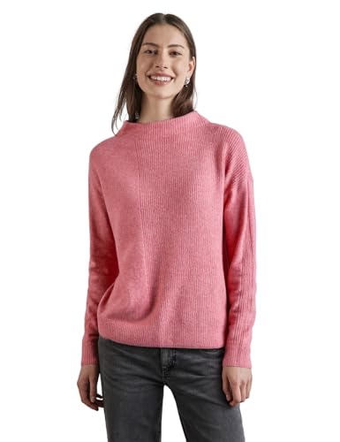 STREET ONE Damen A302873 Pullover Mit Strukturmix, Sugar Coral Mel., 38 EU von STREET ONE