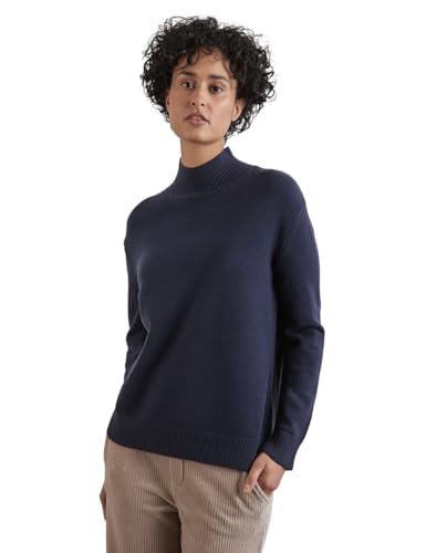 STREET ONE Damen A302882 Pullover Mit Turtleneck, Deep Blue, 42 EU STREET ONE Damen A302882 Pullover Mit Turtleneck, Deep Blue, 42 EU von Street One