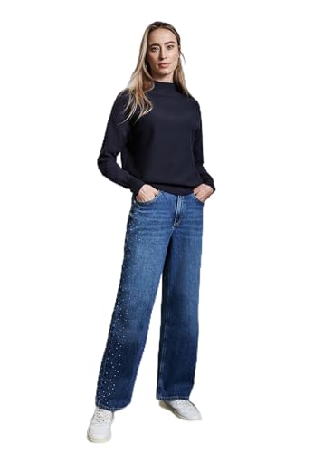 STREET ONE Damen A302975 Pullover Mit Turtleneck, Deep Blue, 42 EU von STREET ONE