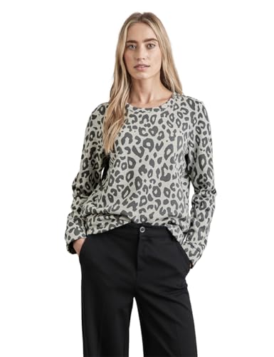 STREET ONE Damen A303053 Sweatshirt mit Leo-Muster,Mehrfarbig, 38 von Street One