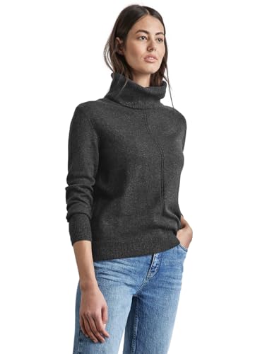STREET ONE Damen A302786 Rollkragen Sweater, Gravel Grey Mel., 40 EU von STREET ONE