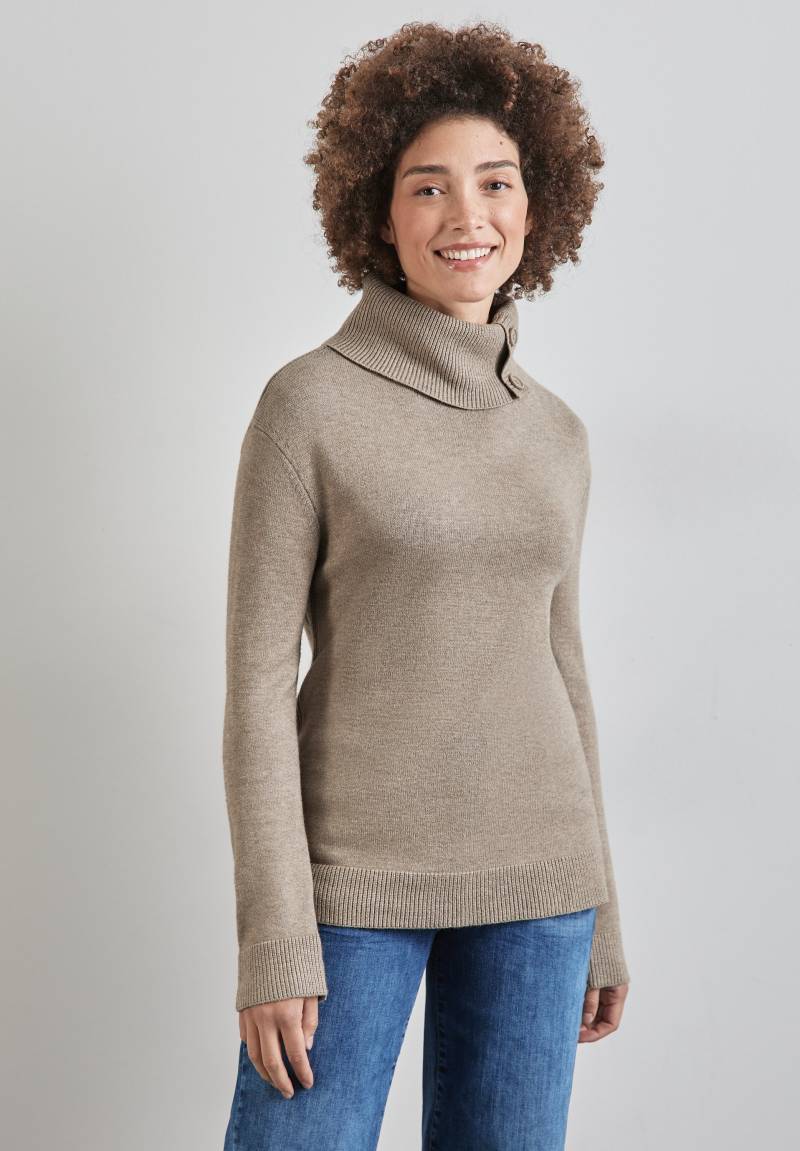 STREET ONE Rollkragenpullover mit Knopf Details von Street One