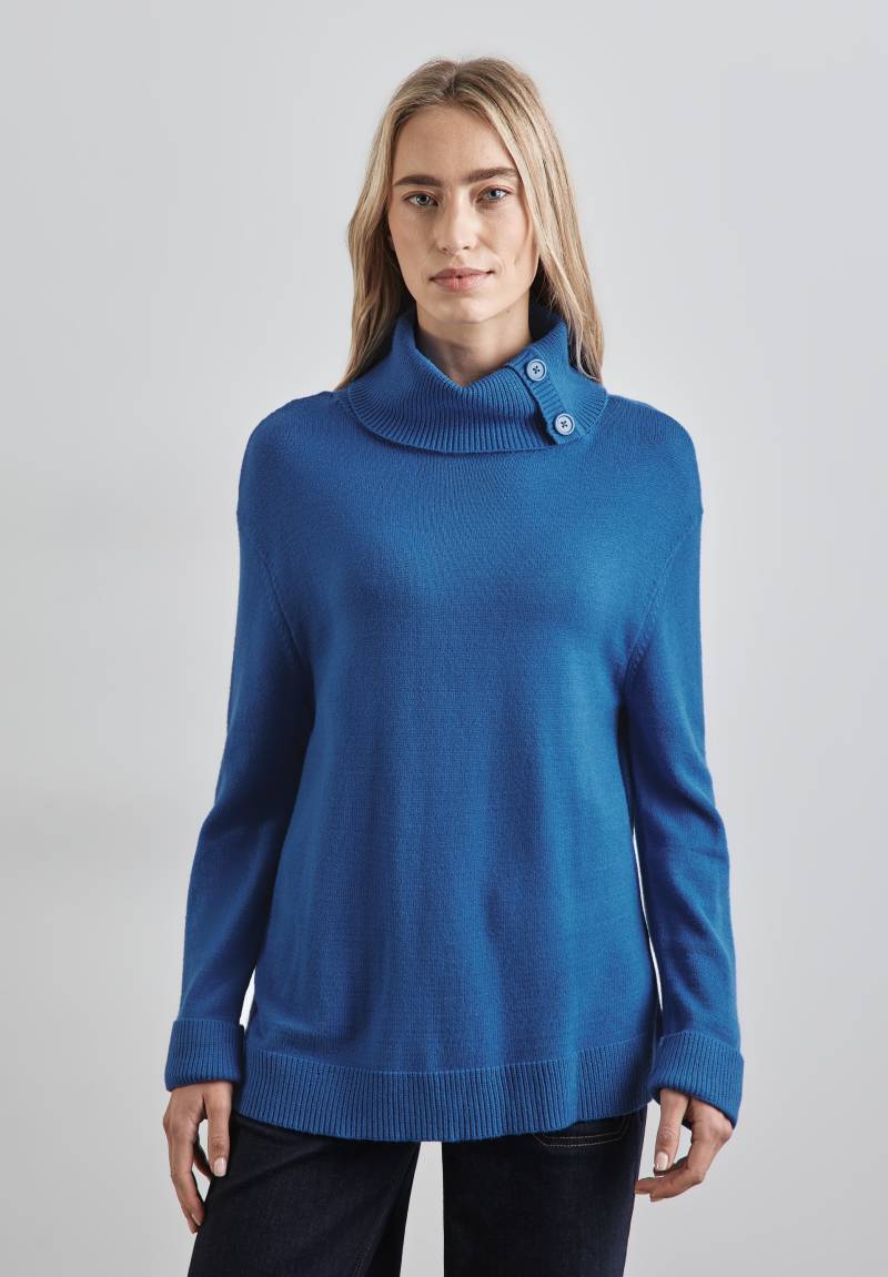 STREET ONE Rollkragenpullover mit Knopf Details von Street One