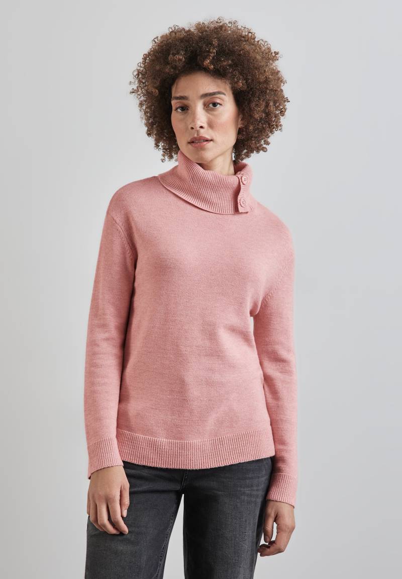STREET ONE Rollkragenpullover mit Knopf Details von Street One