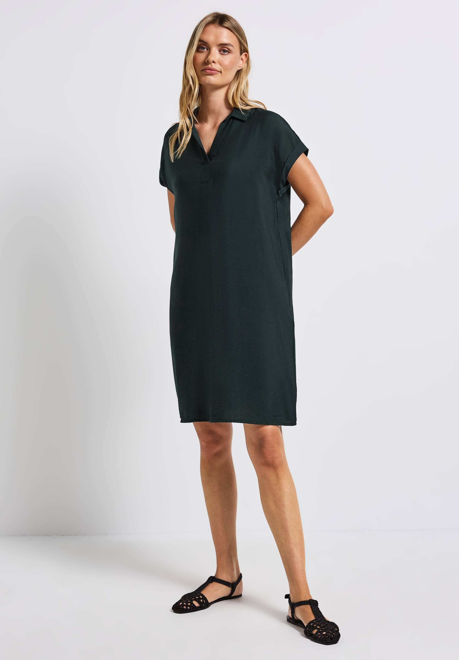 STREET ONE Shirtkleid Eingrifftaschen mit geschlitztem Ausschnitt von Street One