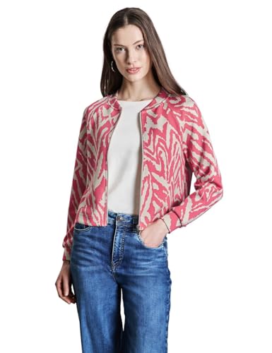 STREET ONE Damen A322599 Silk-Look Jacke Mit Print, Sugar Coral, 44 EU von Street One