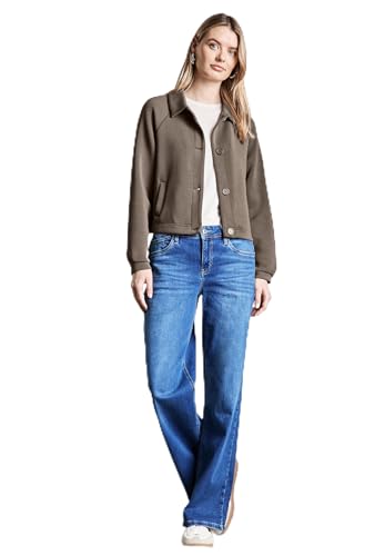 STREET ONE Damen A322585 Silk-Look Jacke, Muddy Brown, 40 EU von STREET ONE