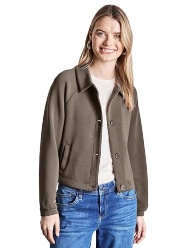 STREET ONE Damen A322585 Silk-Look Jacke, Muddy Brown, 42 EU STREET ONE Damen A322585 Silk-Look Jacke, Muddy Brown, 42 EU von Street One