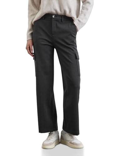 STREET ONE Damen A378526 Straight Leg Cargo Hose, Schwarz, 46W / 30L EU STREET ONE Damen A378526 Straight Leg Cargo Hose, Schwarz, 46W / 30L EU von Street One