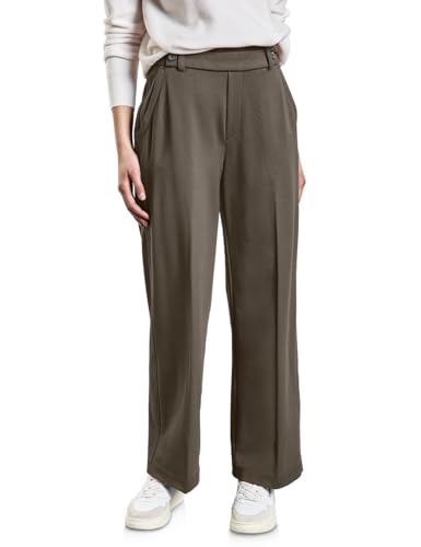 STREET ONE Damen A378671 Straight Leg Hose, Muddy Brown, 40W / 30L EU von STREET ONE