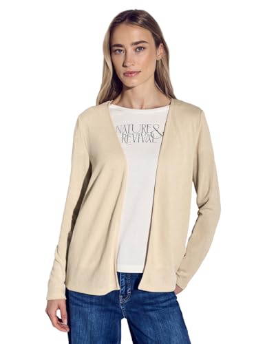STREET ONE Damen A322908 Strick-Look Jacke, Cotton Beige, 38 EU von STREET ONE