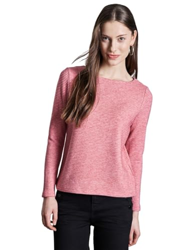 STREET ONE Damen A322595 Strick-Look Strukturshirt, Sugar Coral Mel., 40 EU von STREET ONE