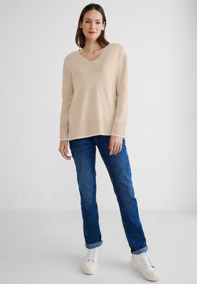 STREET ONE Strickpullover Pullover mit V-Ausschnitt von Street One