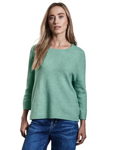 STREET ONE Damen A302875 Strickpullover Mit Rundhals, Sunlit Green Mel., 38 EU von STREET ONE