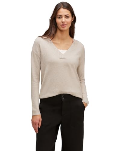 STREET ONE Damen Strickpullover, spring sand melange, 42 von Street One