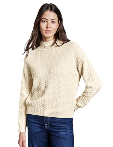 STREET ONE Damen A303144 Strukturpullover, Soft Beige, 40 EU von STREET ONE