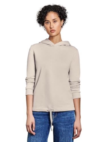 STREET ONE Damen A303188 Sweat Hoodie, Smooth Sand Beige, 44 EU von STREET ONE