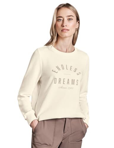 STREET ONE Damen A303184 Sweater Mit Artwork, Lucid White, 42 EU von STREET ONE