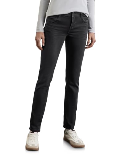 STREET ONE Damen A377770 Thermo Jeans, Black Slightly Washed, 31W / 30L EU von STREET ONE