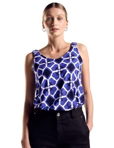 STREET ONE Damen A321678 Top Mit Print, Violet Blue, 46 EU STREET ONE Damen A321678 Top Mit Print, Violet Blue, 46 EU von Street One