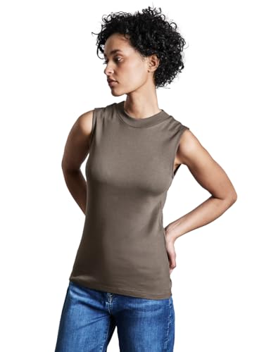 STREET ONE Damen A322787 Top Mit Turtleneck, Muddy Brown, 46 EU von STREET ONE