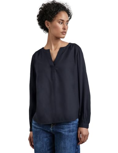 Street One Damen A345112 Tunika Bluse In Unifarbe, Dark Blue, 44 EU von Street One