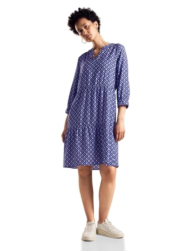STREET ONE Damen A144100 Tunika Kleid Mit Print, Deep Blue, 44 EU von Street One