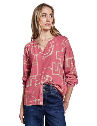 STREET ONE Damen A345450 Tunika Mit Smock-Details, Sugar Coral, 38 EU von STREET ONE