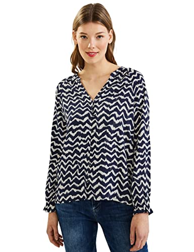 STREET ONE Damen A343908 Tunikabluse, deep Blue, 70 von STREET ONE