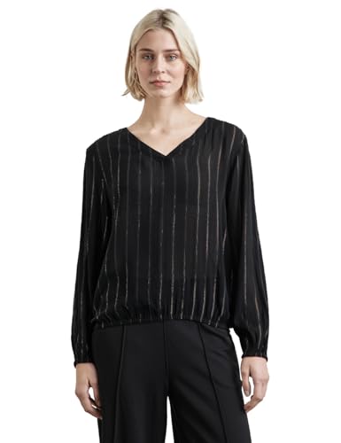 STREET ONE Damen A345203 Bluse mit Glitzerstreifen,Mehrfarbig, 36 von STREET ONE