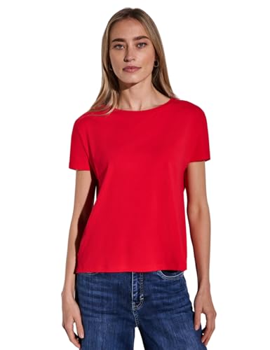 STREET ONE Damen A323114 Shirt In Unifarbe, Glory Red, 42 EU von STREET ONE
