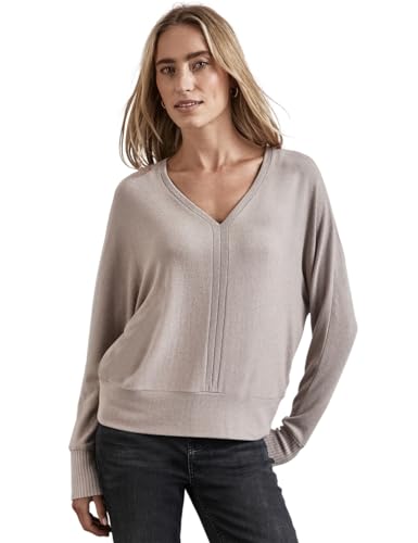 STREET ONE Damen A322309 Shirt Mit Glitzer-Details, Mocha Beige Mel.,42 STREET ONE Damen A322309 Shirt Mit Glitzer-Details, Mocha Beige Mel.,42 von Street One