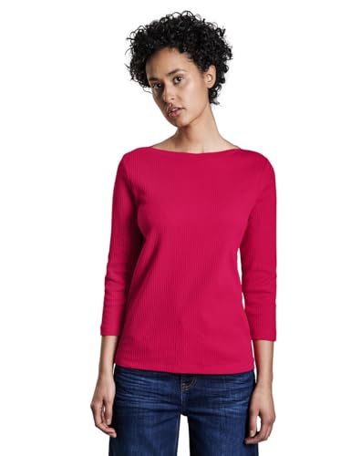 STREET ONE Damen A322590 Shirt Mit Rippstruktur, Power Berry, 44 EU STREET ONE Damen A322590 Shirt Mit Rippstruktur, Power Berry, 44 EU von Street One