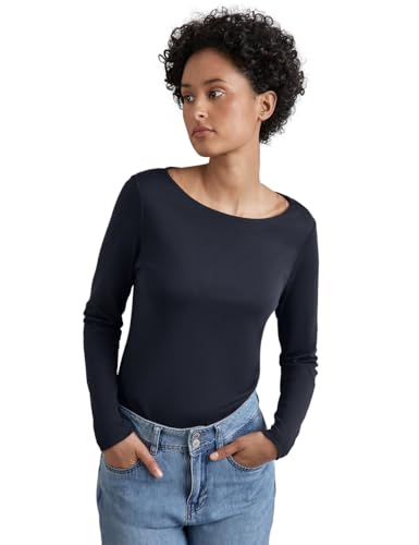 STREET ONE Damen A322291 Shirt Mit U-Boot-Ausschnitt, Deep Blue, 36 EU STREET ONE Damen A322291 Shirt Mit U-Boot-Ausschnitt, Deep Blue, 36 EU von Street One