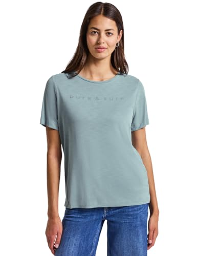 Silk-Look Shirt mit Wording von STREET ONE