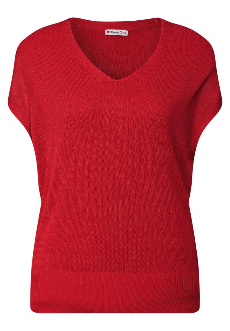 Street One - Ärmelloser Strickpullover rot - Gr. - 40 von Street One