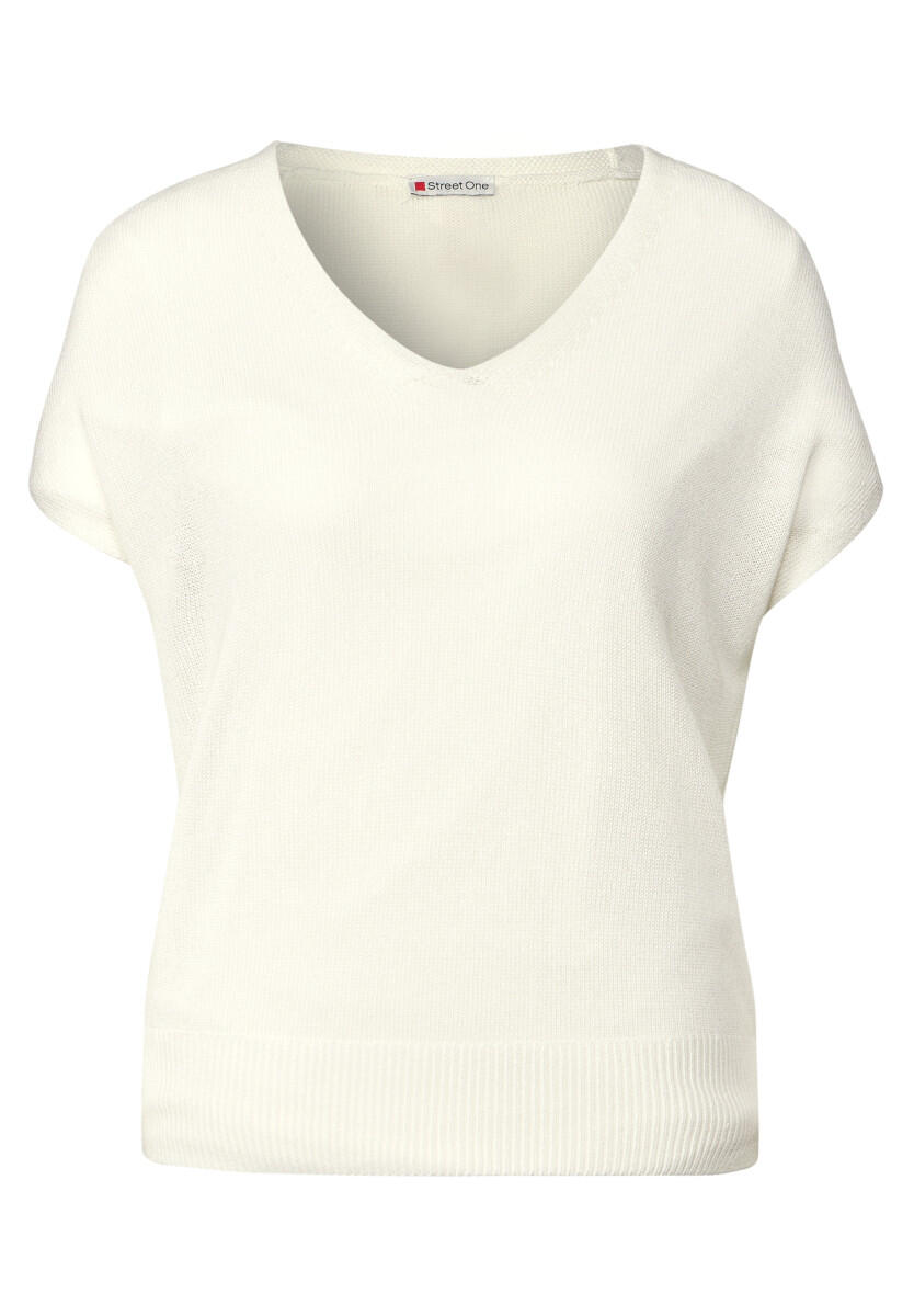 Street One - Ärmelloser Strickpullover weiß - Gr. - 36 von Street One