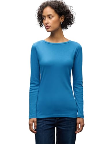 Street One Basic Langarmshirt Polaris Blue 36 von Street One