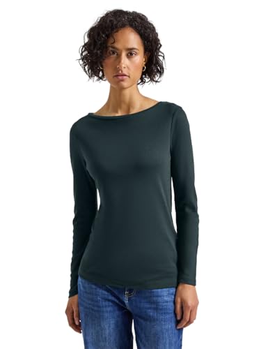 Street One Basic Langarmshirt evernight Green 38 von Street One