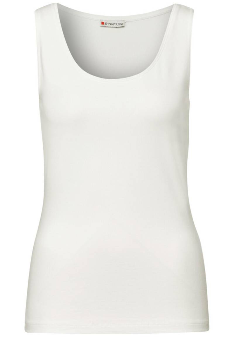 Street One - Basic Top in Unifarbe weiß - Gr. - 44 von Street One
