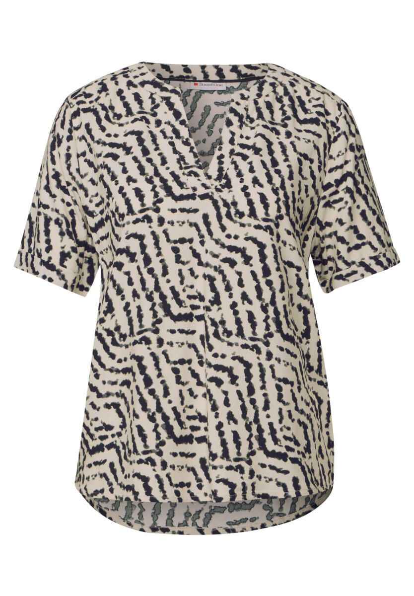 Street One - Bedruckte Bluse beige - Gr. - 38 von Street One