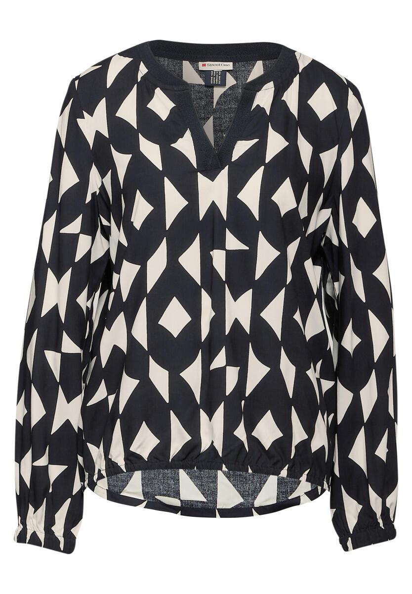 Street One - Bedruckte Bluse blau - Gr. - 36 von Street One